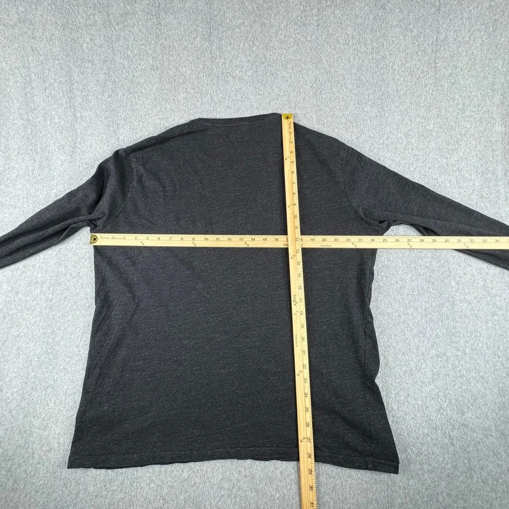 Polo‎ Ralph Lauren Shirt Mens XL Gray Charcoal Long Sleeve Pocket Red Pony